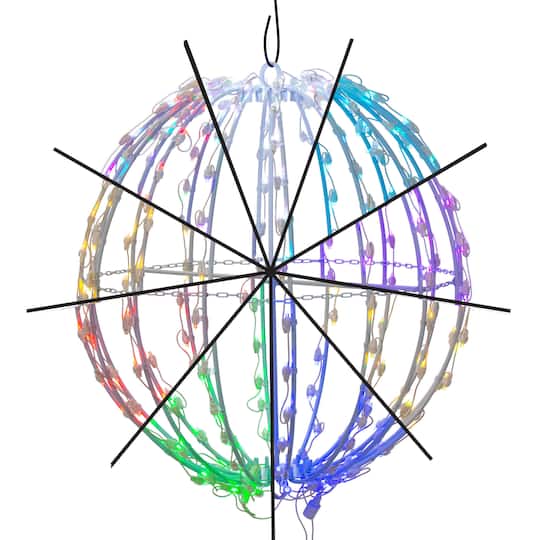 Vickerman 24" RGB & Warm White LED Folding Metal Sphere